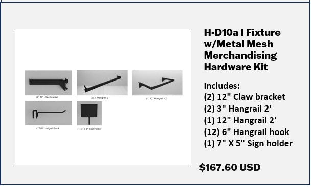 H-D10 I Fixture w Metal Mesh