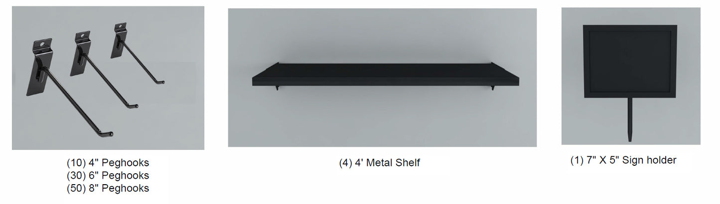 H-D14a H Fixture w/Metal Mesh Merchandising Hardware Kit