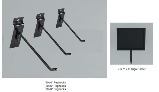 H-D15a I Fixture w Metal Slatwall  merchandising hardware kit